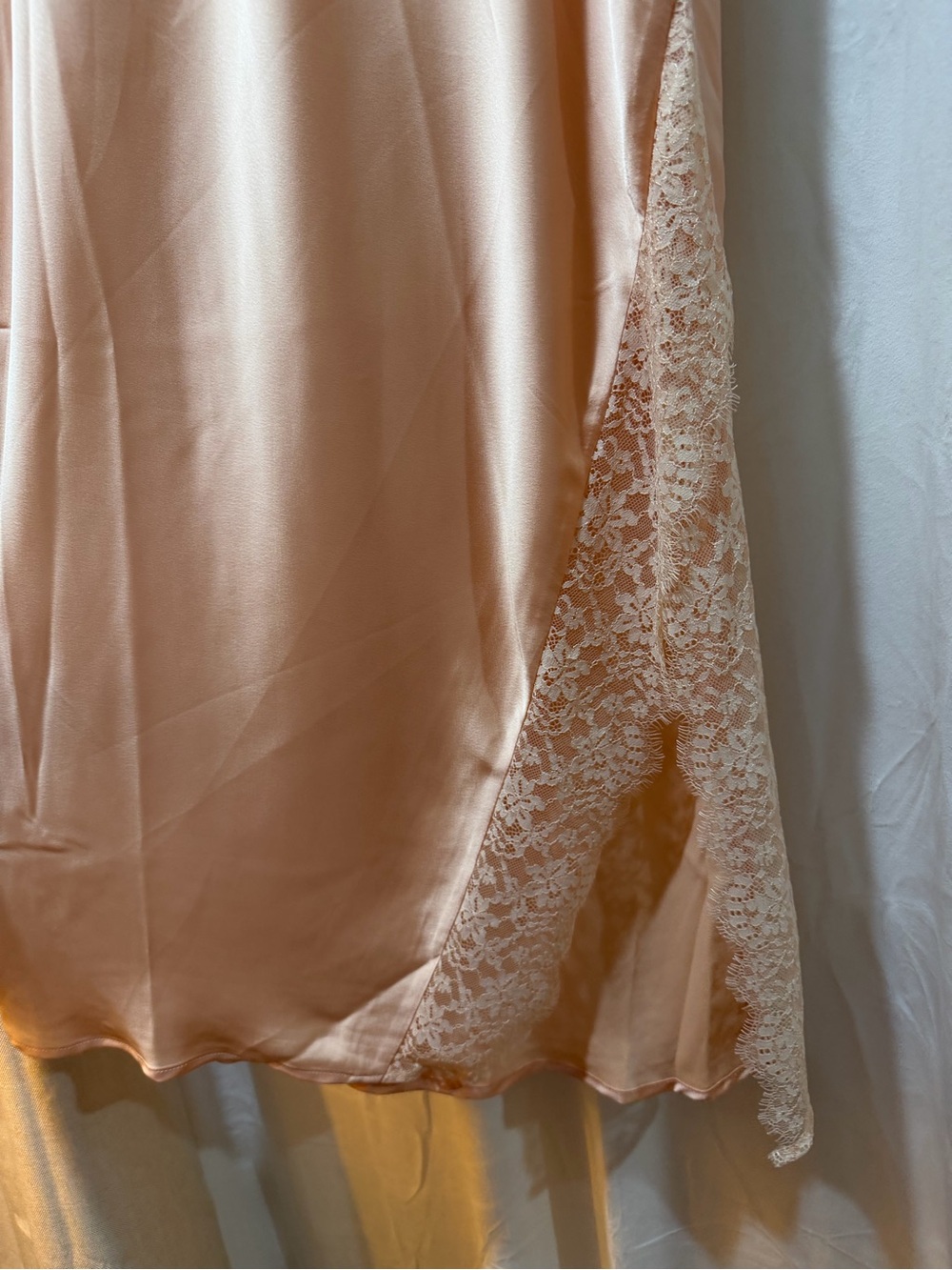Future Collective Peach Lace-Trim Midi Dress - Picture 4 of 4